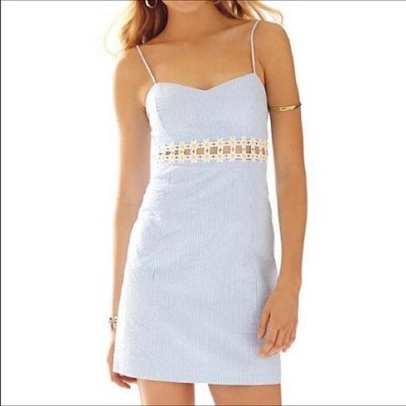 Lilly Pulitzer Dresses Lilly Pulitzer Stripe Blue Embroidered